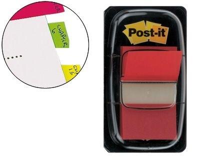 DISPENSADOR 50 BANDERITAS SEPARADORAS 680-1 POST-IT COLOR ROJO