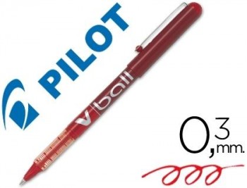 ROTULADOR PILOT ROLLER V-BALL ROJO 0.5 MM