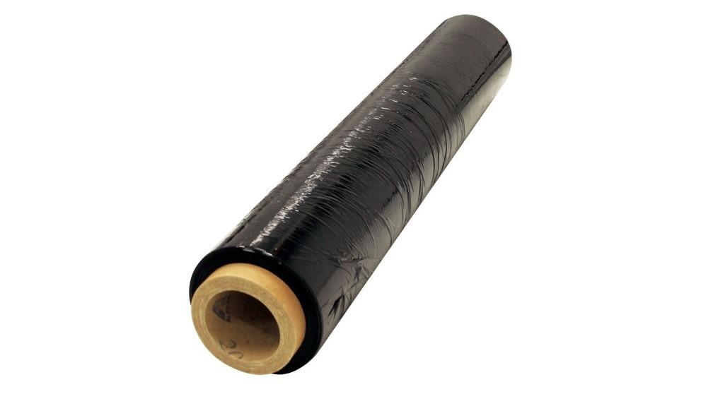BOBINA FILM ESTIRABLE MANUAL PARA PALETIZAR 1,25 KG 23 MICRAS 500MM NEGRO
