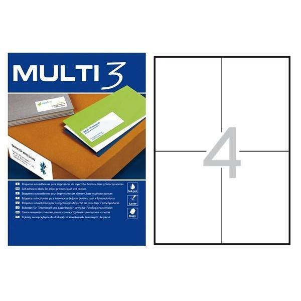 CAJA 100 HOJAS ETIQUETAS 105X148 MULTI 3 RF 04713