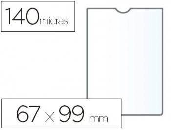 C/ 100 FUNDAS PORTACARNETS 65Q 67X98 MM PVC TRANSPARENTE 140 MICRAS ESSELTE RF. 46002