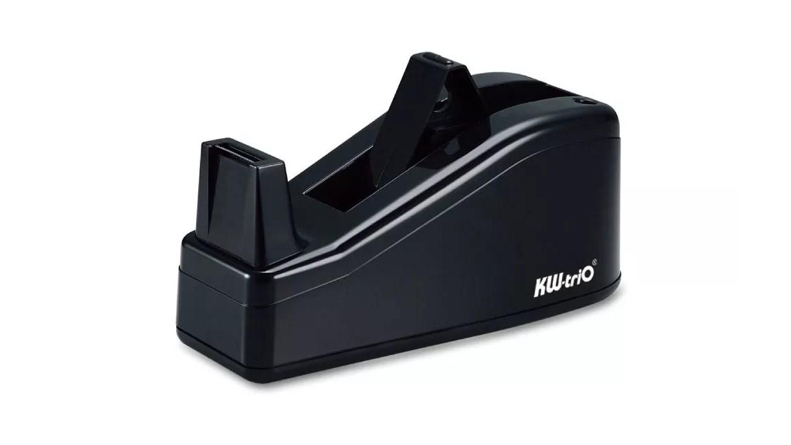 PORTARROLLOS MEDIANO DISPENSADOR CINTA ADHESIVA KW-TRIO 03309 COLOR NEGRO