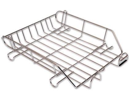 BANDEJA SOBREMESA METALICA Q-CONNECT CROMADA 370X275 MM