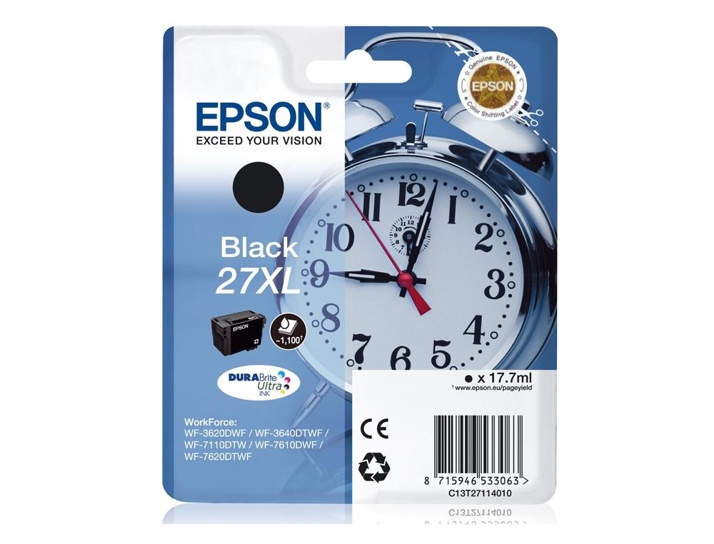 CARTUCHO EPSON NEGRO Nº 27XL T2711 WF-3000/7000 - 177ML