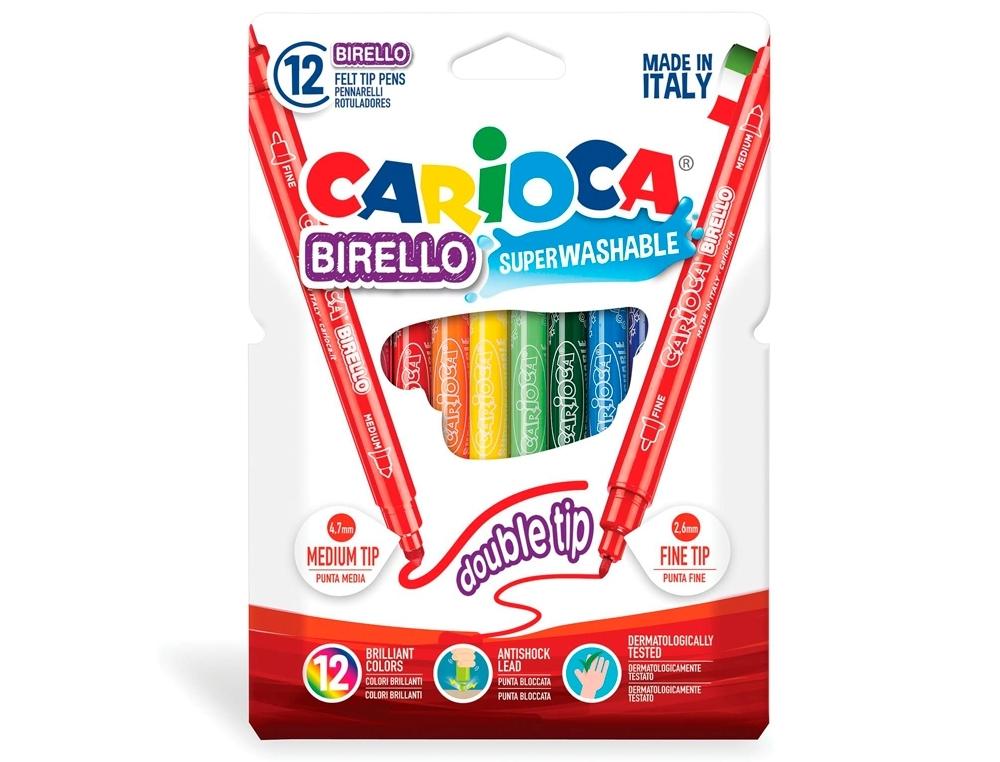 CAJA 12 ROTULADORES CARIOCA BIRELLO BIPUNTA