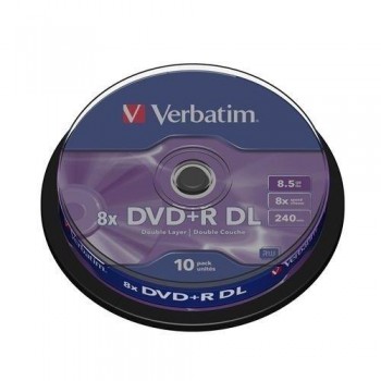 TARRINA 10 DVD+R DL 8,5 GB VERBATIM