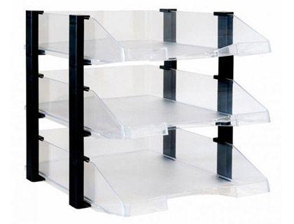 CONJUNTO 3 BANDEJAS ARCHIVO 2000 CON ELEVADOR TRANSPARENTES