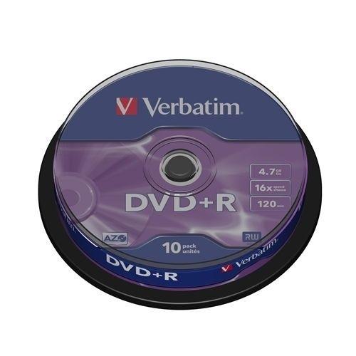 TARRINA 10 DVD+R VERBATIM 4.7GB 16X
