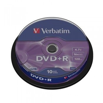 TARRINA 10 DVD+R VERBATIM 4.7GB 16X