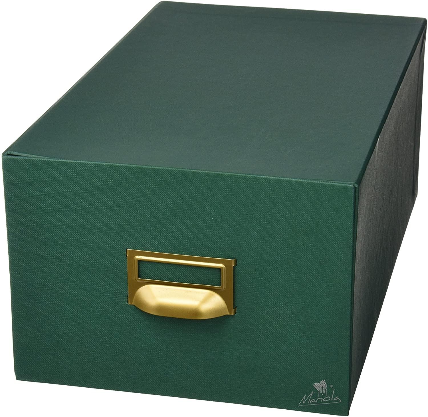 FICHERO MARIOLA CARTON FORRADO GELTEX Nº 5 PARA 1000 FICHAS 160X215MM COLOR VERDE