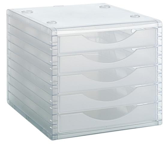 MODULO DE 5 CAJONES ARCHIVO 2000 ARCHIVOTEC 4005 PLASTICO TRANSLUCIDO CRISTAL