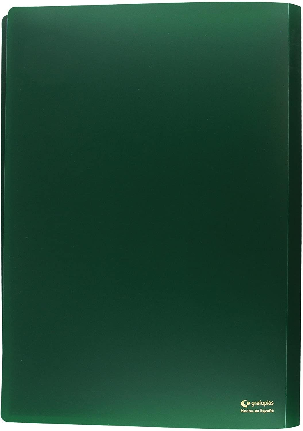 CARPETA 20 FUNDAS FOLIO GRAFOPLAS POLIPLAS OPACO COLOR VERDE
