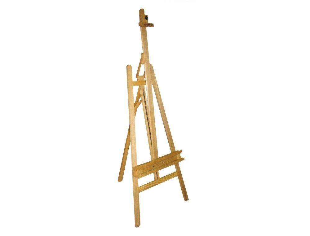 CABALLETE PINTOR ARTIST MADERA 67X104X180 CM TRIPODE CREMALLERA DOBLE BARRA