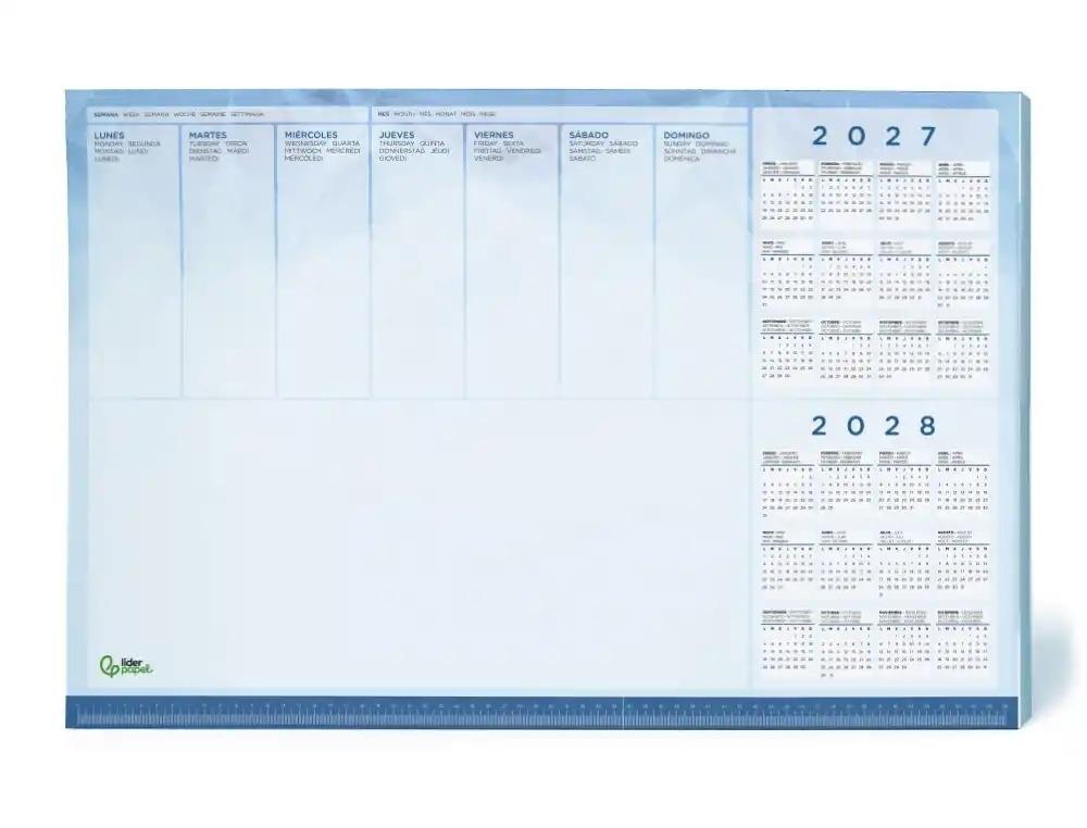 PLANNING SOBREMESA SEMANAL LIDERPAPEL 40X60 CM 50 HOJAS 90 G 2027-2028
