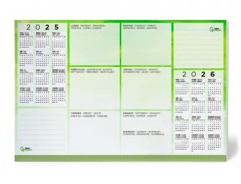 PLANNING SOBREMESA SEMANAL LIDERPAPEL 40X60 CM 80 GR 60 HOJAS 2025-2026