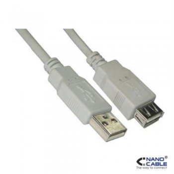 NANOCABLE - CABLE ALARGADOR USB 2.0 DE 1,8M CONEXIÓN A/M-A/H