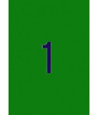 PAQUETE 20 HOJAS DE ETIQUETAS 210X297 VERDE FLUOR APLI  RF. 2881