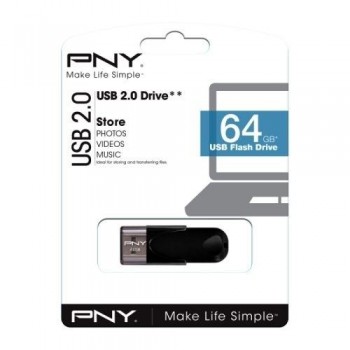 PENDRIVE PNY ATTACHE 64GB USB 2.0 NEGRO