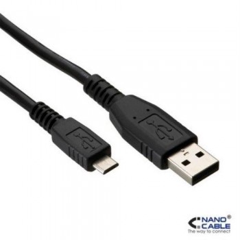 CABLE USB 2.0 DE 0,8M NANOCABLE CONEXIÓN A/M-MICRO USB B/M PARA CARGA/DATOS SMARTPHONES, TABLETS, ET