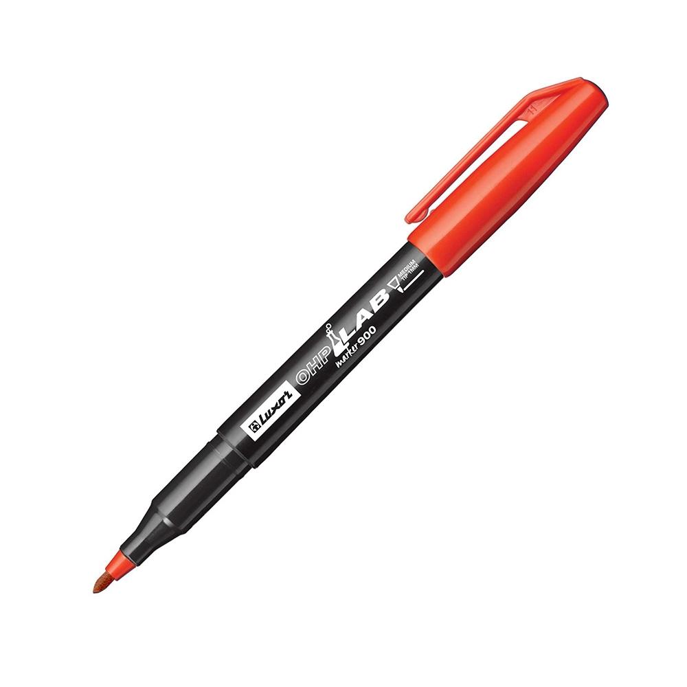 ROTULADOR PERMANENTE LUXOR PUNTA M 1 MM COLOR ROJO