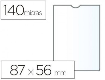 C/ 100 FUNDAS PORTACARNETS 60Q NIF 87X56 MM PVC TRANSPARENTE 140 MICRAS ESSELTE RF. 46001