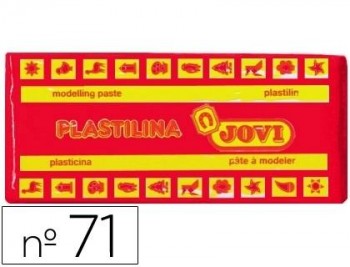 PLASTILINA JOVI 71 ROJO -UNIDAD -TAMAÑO MEDIANO COD 22137