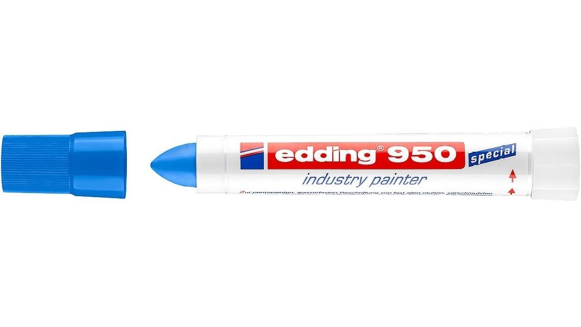 MARCADOR PERMANENTE INDUSTRIAL EDDING 950 COLOR AZUL
