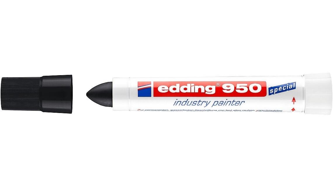 MARCADOR PERMANENTE INDUSTRIAL EDDING 950 COLOR NEGRO