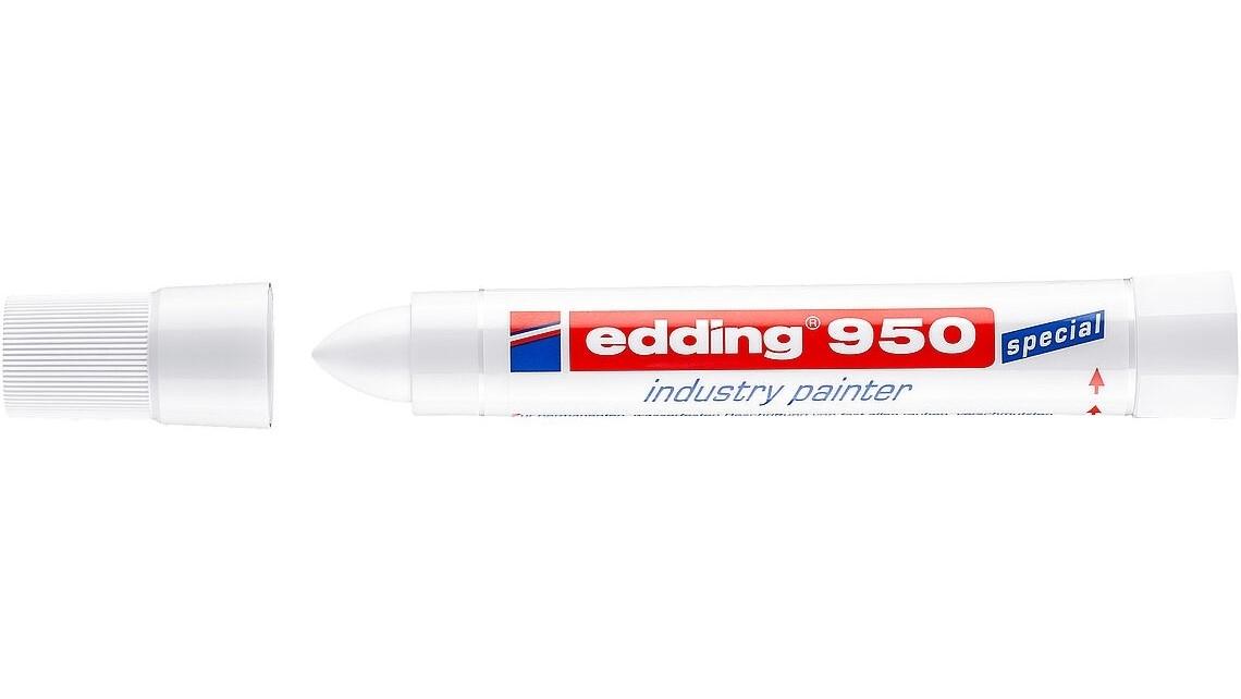 MARCADOR PERMANENTE INDUSTRIAL EDDING 950 COLOR BLANCO