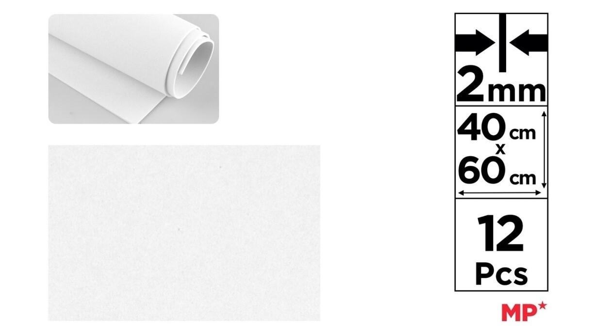 GOMA EVA MP 40X60CM ESPESOR 2MM COLOR BLANCO