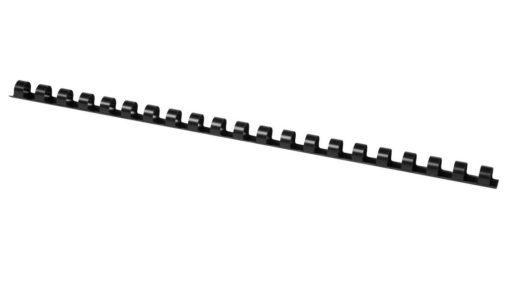 CAJA 25 CANUTILLOS REDONDOS PLASTICO YOSAN 28 MM COLOR NEGRO