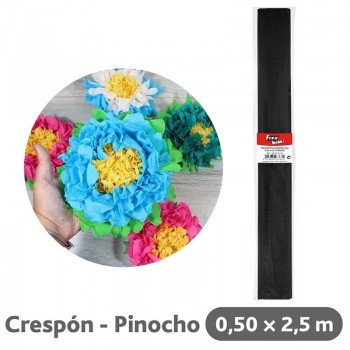 ROLLO PAPEL CRESPON FIXO KIDS 50 CM X 2.5M 35G/M2 COLOR NEGRO