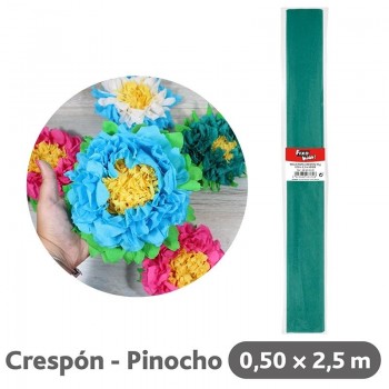 ROLLO PAPEL CRESPON FIXO KIDS 50 CM X 2.5M 35G/M2 COLOR VERDE