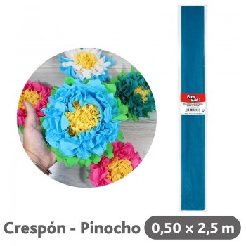 ROLLO PAPEL CRESPON FIXO KIDS 50 CM X 2.5M 35G/M2 COLOR AZUL