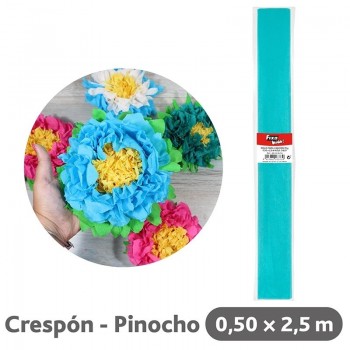 ROLLO PAPEL CRESPON FIXO KIDS 50 CM X 2.5M 35G/M2 COLOR AZUL CIELO