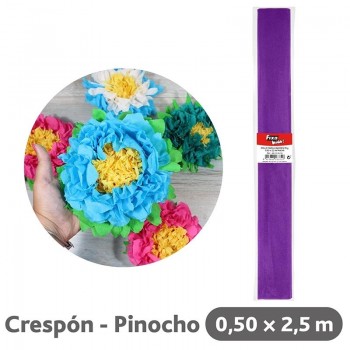 ROLLO PAPEL CRESPON FIXO KIDS 50 CM X 2.5M 35G/M2 COLOR MALVA