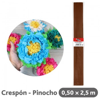 ROLLO PAPEL CRESPON FIXO KIDS 50 CM X 2.5M 35G/M2 COLOR MARRON