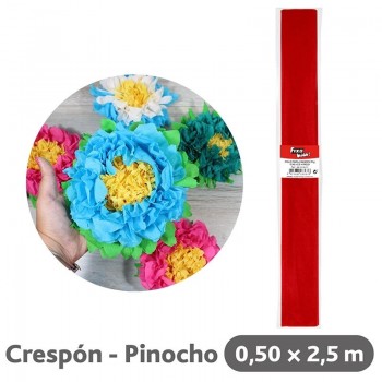 ROLLO PAPEL CRESPON FIXO KIDS 50 CM X 2.5M 35G/M2 COLOR ROJO