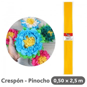 ROLLO PAPEL CRESPON FIXO KIDS 50 CM X 2.5M 35G/M2 COLOR AMARILLO