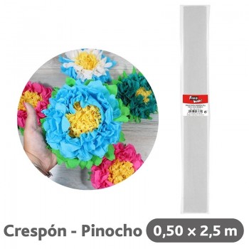 ROLLO PAPEL CRESPON FIXO KIDS 50 CM X 2.5M 35G/M2 COLOR BLANCO