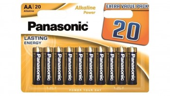 BLISTER 20 PILAS ALCALINAS PANASONIC BRONZE LR6 AA