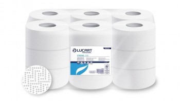 PACK 18 ROLLOS PAPEL HIGIENICO INDUSTRIAL LUCART J125 JUMBO 125 M