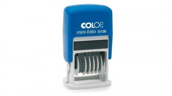 NUMERADOR AUTOMATICO COLOP S126 4MM AZUL - TINTA NEGRA