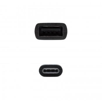 CABLE USB 2.0 NANOCABLE 3A MACHO - HEMBRA USB-C / M USB-A / H 15CM NEGRO OTG (ON THE GO)