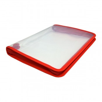 CARPETA POLIPROPILENO CON CREMALLERA ZIPPER OFFICE BOX A4+ COLOR ROJO