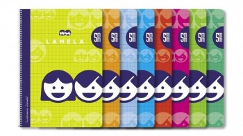 CUADERNO ESPIRAL LAMELA TAPA BLANDA CUARTO 40 H CUADROVIA 5 MM COLORES SURTIDOS