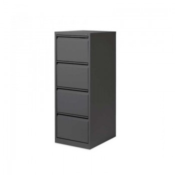 ARCHIVADOR DE SUELO METALICO MERCH 4 CAJONES 1321X472X622 COLOR NEGRO RAL 9005