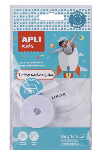 ROLLO CINTA TERMOADHESIVA 3 M X 1 CM APLI KIDS