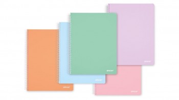 CUADERNO TAPA POLIPROPILENO FOLIO 80 HOJAS 90 G. CUADROS 4X4 ANCOR COLORES SURTIDOS PASTEL