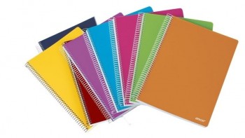 CUADERNO TAPA POLIPROPILENO FOLIO 80 HOJAS 90 G. RAYADO HORIZONTAL ANCOR COLORES SURTIDOS